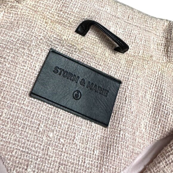 STORM & MARIE Pink Lydia Textured Boyfriend Oversized Jacket Coat Womens Large - Picture 3 of 5